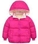 Unisex Kid's Winter Puffer Jackets Cute Cotton Padded Down Coat Lightweight Windproof Snow Ski Overcoat Fleece Lined Thick Outerwear
