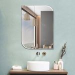 The Deqor Frameless Wall Mirror for Bathroom, Bathroom Mirror, Bedroom Mirror, Washbasin Mirror, Mirror for Room 18x24 Inch (BVM1824A6)