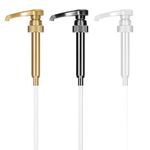 Acooruiteng Syrup Pump Reusable Coffee Syrup Pump Dispenser Syrup Bottle Pump Dispenser Bar Pumps for Home Coffee Bar Drinking Mixes Tea Beverage Cocktails(3 Pcs)