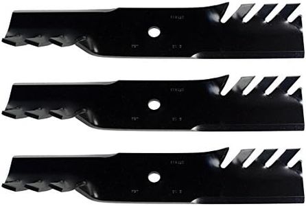 USA Mower Blades (3 CMB0613BP Toothed High Lift Blade Replacement for Gravely 00273000 04919100 539101496 Length 16 1/4 in. Width 3 in. Thickness .250 in. Center Hole 5/8 in. 48 in. Deck