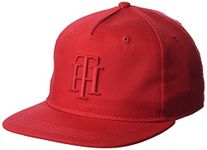 Tommy Hilfiger Men's Signature Flat Brim Baseball Cap, Apple Red, One Size