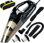 Car Vacuum, ANKO DC 12V 120W High Power Portable Handheld Car Vacuum Cleaner, Strong Suction, Wet & Dry Use, Quick Cleaning, with 15ft Power Cord, 2 Filters & Carry Bag- Black