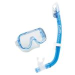 TUSA TUSA Sport Mini-Kleio Dry UC-2022 CLB Snorkel Set Clear Blue