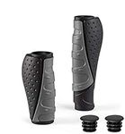 PRUNUS Short Bike Handlebar Grips, Rubber Ergonomic Antislip Bicycle Handlebar Grips, for MTB Mountain BMX(90MM+130MM)