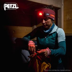 PETZL Swift RL Headlamp – Orange, Rechargeable LED Light