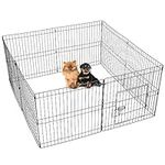 Yaheetech 8 Panel Pet Dog Pen Puppy Playpen Foldable Rabbit Run Cat Duck Cage Fence Indoor/Outdoor 61cm High