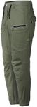 BIG BEE UTILITY Cargo Pants Regular Fit Cotton Drill Work wear Ankle Cuff Elastic Waist Jogger, Olive Green, 32