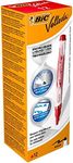 BIC Velleda Pocket Whiteboard Pens Large Bullet Nib -Red, Box of 12