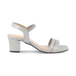 tresmode 231-RACHEL Grey Women Dress Block Heel Sandals EU/38 UK/5