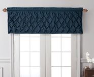 VCNY Home - Valance, Window Treatments with Rod Pocket Top, Stylish Home Decor (Carmen Navy, 60" x 20")