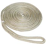 SeaSense Double Braid Nylon Dock Line, 1/2-Inch X 35-Foot, Gold/White