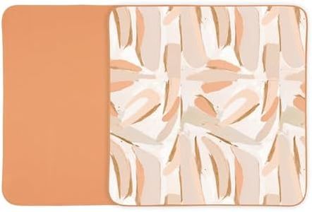 Toddlekind Pretty Practical Mat 100% Organic Cotton 47" x 47”, Reversible, Portable, Travel, Portable, Indoor/Outdoor, for Babies/Toddlers, Peach Skies (Peaches)