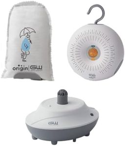 Origin Ob Absorbag Dehumidifier + Recharging Base + Mini Dehumidifier Combo for Wardrobes and Cabinets, 120ml Extraction, 25 cu. ft. Coverage, Renewable Moisture Absorber for Drawers and Shoe Racks