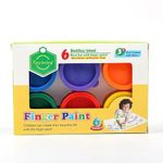 Kreative Kraft Set of 6 Non Toxic Finger Paint Colour Bottles 30ml with Smooth, Mixable, Washable Paints Color