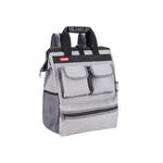 Justzon Backpack Tool Bag with Padded Back Support Heavy Duty Tool Kit Carrier Storage Bags for Electrician, Plumber, HVAC, Cable Repairman