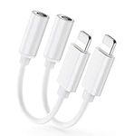 [Apple MFi Certified] 2 Pack iPhone 3.5mm Headphone Adapter, Lightning to 3.5mm Earphone Jack Adapter Aux Audio Dongle Converter for iPhone 13/12/11/11 Pro/XR/X/XS/8/8Plus/7/7Plus