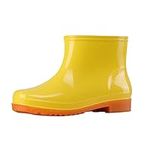 TIEVOSA Womens rain Boots Size 8 Women's Water Shoes Garden Women's Summer Outdoor Shoes Boots Rain (Yellow, 8.5)