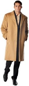 Cashmere Boutique 100% Pure Cashmere Knee Length Overcoat Men – Lightweight, Soft & Warm Top Coat Men