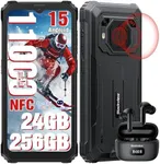 Blackview BV6200Plus Rugged Phone Android 15, 98dB Super Speaker 11000mAh, 24GB+256GB/2TB Rugged Smartphone Unlocked, 6.56" HD+ 90Hz Waterproof Phone 2025 NFC/Fingerprint/GPS/T-moblie/IP69K/3 Slots