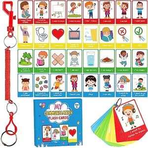 40PCS Autism Communication Cards for Speech Delay Children and Adults Special Needs Visual Aid Language Learning Cue Cards Special Ed Feelings Emotions Flash Cards for Autism Communication