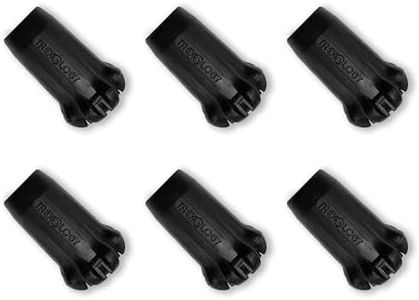 TREKOLOGY Black Trekking Pole Tips Replacement, 6pc/Set Hiking Pole Tips, Rubber Walking Pole Tips, Rubber Tips Trekking Poles Tip Walking Stick/ 11mm Hole Diameter - Fit Most Standard Hiking Poles