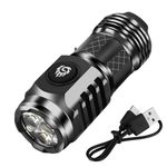 Zuimei Three-Eyed Monster Mini Flashlight - LED Torches Super Bright Dimmable Flashlight, Rechargeable Mini Pocket Flashlight Waterproof Flashlight Portable Handlamp Pocket Flashlight for Outdoor