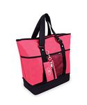 Everest Luggage Deluxe Shopping Tote, Hot Pink/Black, One Size