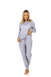 TURTLE Pyjama Set Dusky Blue Star Foil Women Nightwear/PJ Set/Lounge Wear Pajama(L = UK 16-18)