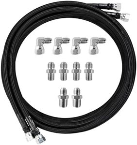 MuRealy 6AN 52-Inch Transmission Cooler Lines - SAE Braided Nylon Lines for TH350 TH400 700R4 | Leak-Proof Fits GM Chevy Mopar