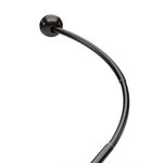 Zenna Home TENSION or Wall Mount Rustproof Curved Stall Shower Curtain Rod for Small Spaces, NO DRILLING Tension or Screw Mount, Shower Rod Adjusts 32” - 40”, Not for Standard Showers, Bronze