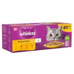 Whiskas 7+ Senior Cat Food Poultry Selection in Jelly, 85 g (Pack of 40), Packaging May Vary