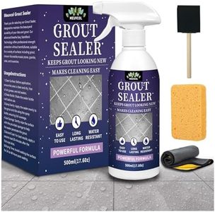 Meuvcol Grout Sealer,17.6 OZ Waterproof Grout Sealer for Shower, Floor, Kitchen - 100% Safe Tile Sealer Spray - Long Lasting Clear Grout Sealant for Stone, Bathroom, Marble - Indoor & Outdoor