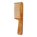 Keya Seth Aromatherapy, Neem Wooden Comb Wide Tooth with Handel All Purpose Large Size Perfect Hair Setter