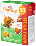 Catit Creamy Chicken & Lamb Lickable Cat Treats 50 Pack
