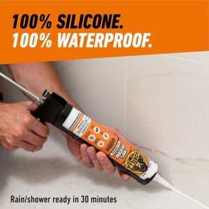 Gorilla White Silicone Sealant, 295ml – Waterproof Adhesive