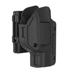 Gl19 Holster 360 Rotation Belt Clip Holster for Belt 1.5" to 2" Gl19 Quick Release Holster Right Hand Polymer Holster