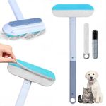 PetVogue Pet Hair Remover for Furniture Reusable Washable Lint Brush for Dog and Cat Hair 17.3Inch Gentle On Couches Carpets Clothes Pet Hair Removal Tool with Extra Long Handle