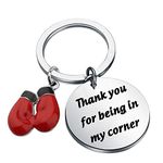 CHOORO Boxing Gift Red Boxing Gloves Keychain Sports Gift Thank You for Being in My Corner Gifts for Boxers Boxing Coach (being in my corner Boxing-Keychain)