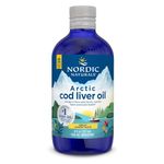 Nordic Naturals Arctic Cod Liver Oil | 1060 Mg Omega 3 Fish Oil EPA & DHA Supplement | Omega 3 Cod Liver Oil Liquid For Heart, Brain Health & Optimal Wellness | Flavour Lemon Fish Oil 8 Fl Oz (237 Ml)