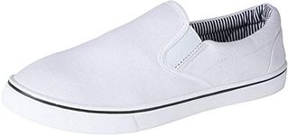 Generic Mens Slip on Canvas Summer Shoes , White, 8 UK