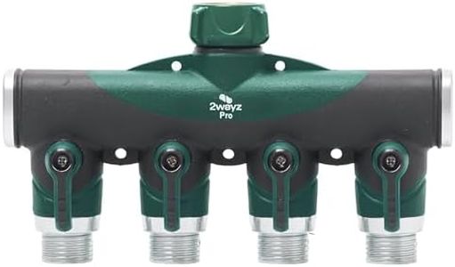 Garden Hose Splitter, Heavy Duty, Water Hose Manifold, 4 Way Hose Connector, Spigot Splitter, Faucet Divider Outdoor - Classic