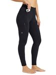 WILLIT Women's Fleece Riding Breeches Winter Horse Riding Pants Tights Equestrian Thermal Schooling Tights Black M