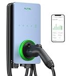 Autel Home Smart Electric Vehicle (EV) Charger up to 50Amp, 240V, Indoor/Outdoor Car Charging Station with Level 2, Wi-Fi and Bluetooth Enabled EVSE, 25-Foot Cable,Hardwired (Sierra Blue)