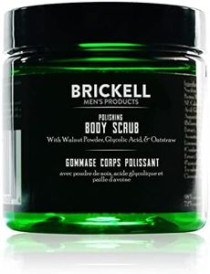 Brickell Men's Polishing Body Scrub for Men, Natural and Organic Body Exfoliator to Remove Dirt, Prevent Blemishes, and Brighten Skin (8 Ounce)