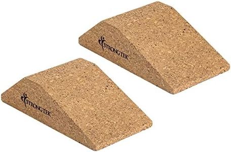 StrongTek Calf Raise Block, Squatting Heel Wedge Block (Pair), Non-Slip Elevated Squat Ramp for Weightlifting, Portable Slant Board for Squat/Deadlift/Yoga, Enhance Squat Posture, Avoid Muscle Strain
