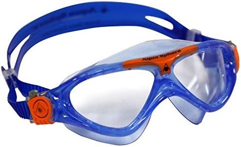 Aqua Sphere Vista Clear Lens Swimming Mask, Junior, Blue/Orange