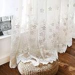 WINYY Romantic White Floral Sheer C