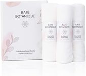 Baie Botanique Dual Action Facial Cloth, Luxury Cotton Muslin and Bamboo Ultra-Soft Terry - 100% Natural (Set of 3)