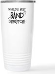 CafePress Worlds Best Band Director Travel Mug 20 oz. Stainless Steel Travel Mug, Insulated Coffee Tumbler