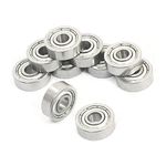 ZUBSHA ENTERPRISES 604-ZZ (10 pcs) Ball Bearing 12mm x 4mm x 4mm Stainless Steel